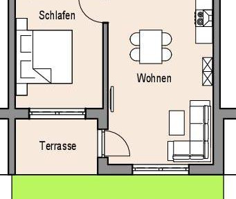 Erstbezug! Moderne 2-Zimmer-Wohnung mit kleinem Garten, Südausrichtung, zentral in Geiselhöring