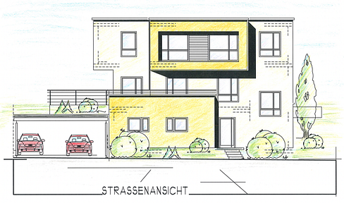 dreamh. Elevation with view Building plot in 66121-SB with 11m front, Uninah, possibly 22m front building plot