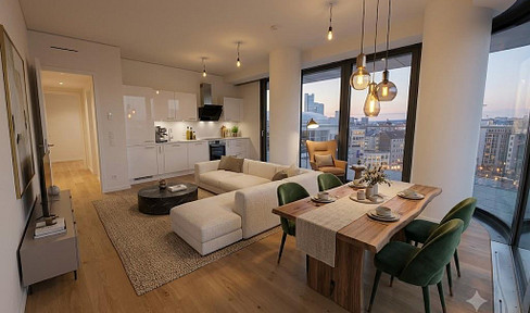 Luxuriöse 4 Zimmer Wohnung im Grand Tower Deutschlands höchstem Wohnturm
