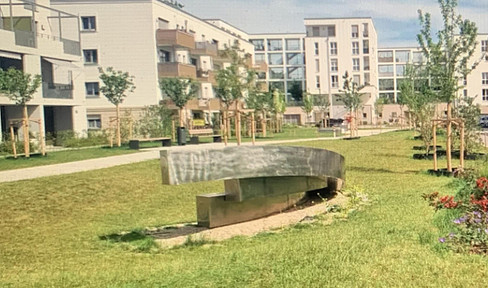 Beautiful 3-room park apartment at the art park, modern, EBK, SW balcony, TG-STP with wallbox