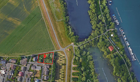 2 x building plot / building site on the Altrhein * field edge location * for water sports enthusiasts / families # 850€ / m² #