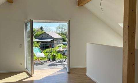 2-room attic apartment with large balcony - new build 2023