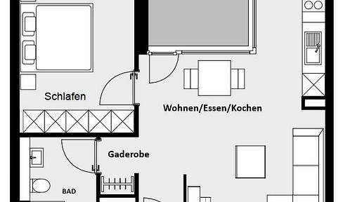 New building - Beautiful 2 room apartment with large garden (fully furnished)