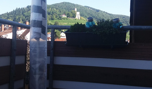 Helle, zentral aber ruhig und naturnah gelegene 3Z-DG-Wohnung mit Balkon nahe Heidelberg
