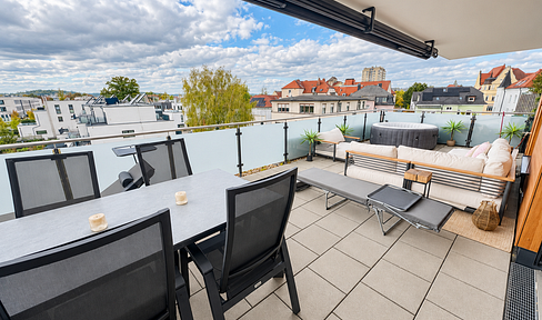 Modernes Penthouse mit Dachterrasse im inneren Westen!