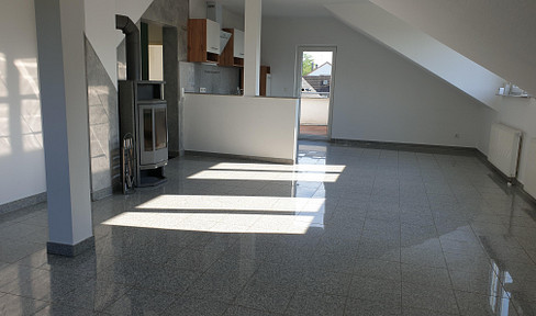 Very nice and bright top floor apartment with very nice roof terrace and fireplace available immediately