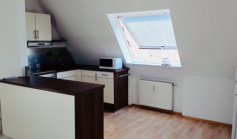2-room attic apartment with balcony and living room