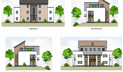 Top new-build apartment on the ground floor with terrace, EBK, parking space and garage