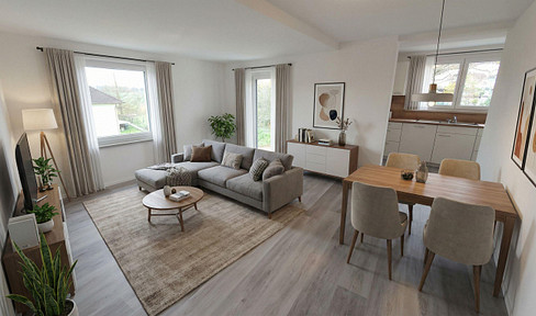 Kernsanierte Wohnung in Dorfmitte mit hochwertigem Ausbaustandard und großer Dachterrasse