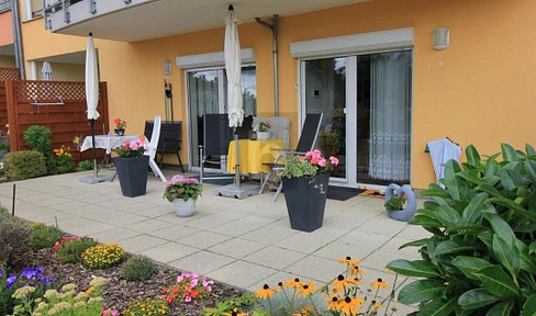 Great apartment with large sun terrace not far from the Fleesensee.