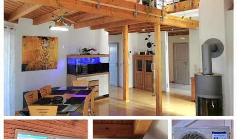 4,5 Zi Maisonette - Neue Dachfenster & Klimaanlage, 4 Stellplätze, EBK, Kaminofen