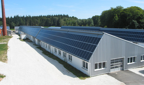 Warehouse 650 m² w. office+ramp near BAB Trier/Saarbrücken ONLY 2,75€/m² also extendable to 1.684m²