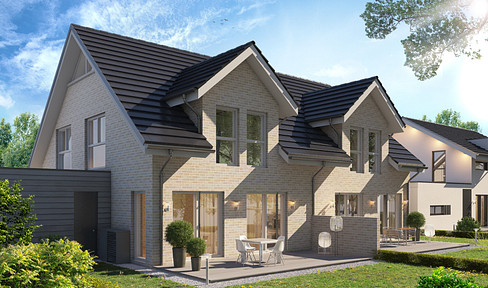 NEW BUILD 2023 KfW40 Modern 5-room DHH with heat pump