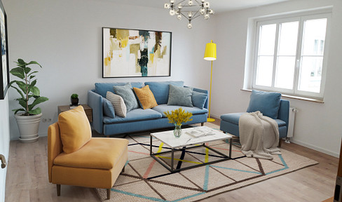 Modernized, bright 2-room apartment near the Elbe River.