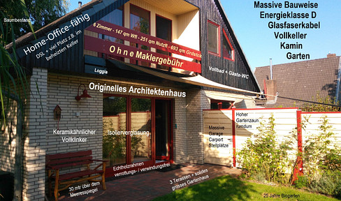In  Hamburgs Nähe im soliden Architektenhaus Leben auf dem Lande mit (möglichem) Home-Office