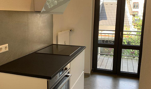 2 ZKB 45 m2 Wohnung mit Balkon / KOMPLETT neue Fenster Küche Bad Böden