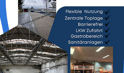 1000qm Gewerbehalle, Gastro Bereich, 300qm Bürokomplex,2000qm Außenanlage inkl PP