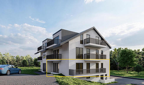 4 room barrier-free ground floor apartment, two terraces, great furnishings and KfW 55 standard (WG 1)