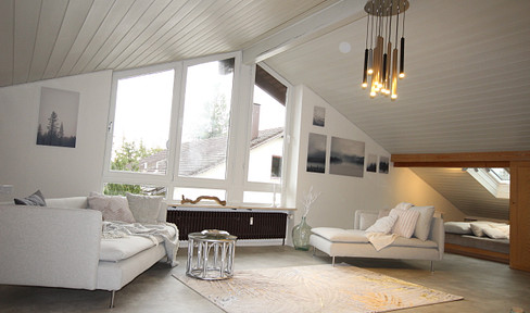 MÖBLIERT Bezug n. Sanierung lichtdurchflutete 65qm-Dachgesch.-Wohnung in Mü-Waldtrudering / Bus 200m