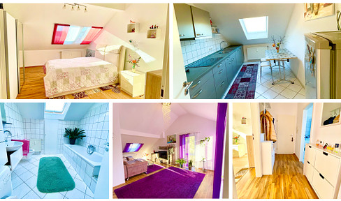 Bright 2-room apartment with small cozy roof terrace