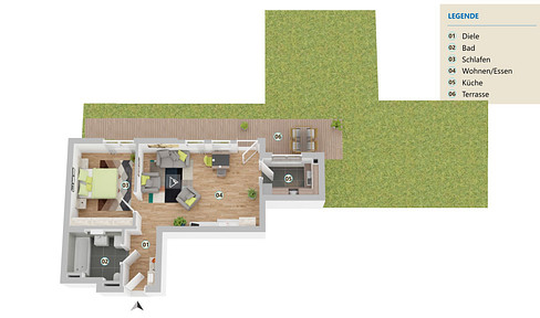 Neuenstadt a.K.-2-Zimmer EG Wohnung mit großem Garten