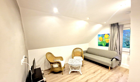 Very nice light-flooded, fully furnished attic apartment