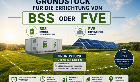 grundstücks für Photovoltaikanlage (PV) und eines Batteriespeichers (BESS)