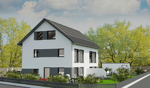 Moderne und energieeffiziente Doppelhaushälfte KFW40 (Planung entspricht der Visualisierung)