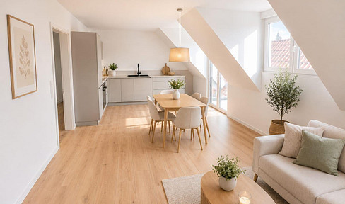 New construction: Beautiful 3-room apartment with kitchen.