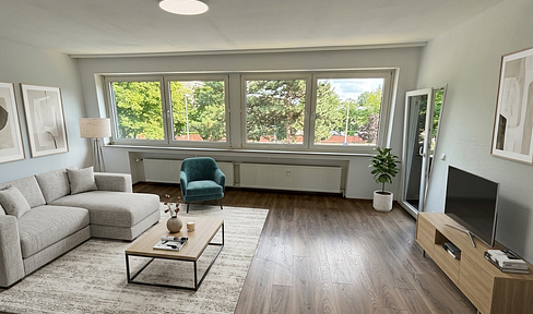 Space for two: 3-room apartment with two balconies, 25 minutes from Cologne.