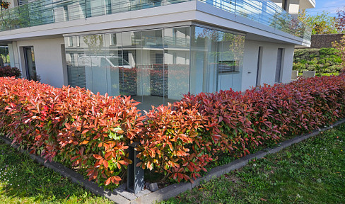 Exclusive 2 room ground floor apartment, terrace, garden & parking space built 2018 Mannheim - commission-free!