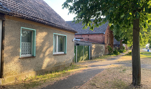 Semi-detached house in the middle of nature near Neuruppin in need of renovation