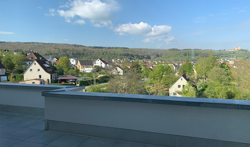 First occupancy 3.5 room penthouse apartment in new building in Lauchheim