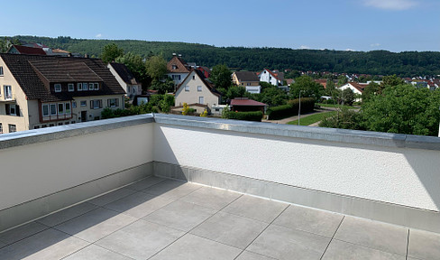 First occupancy! Penthouse with 2 balconies! 3.5-room apartment new build in Lauchheim