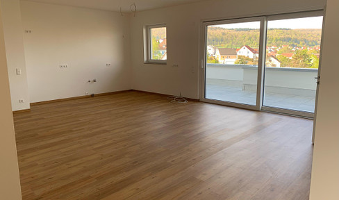 First occupancy! Penthouse 3.5-room apartment in new building in Lauchheim