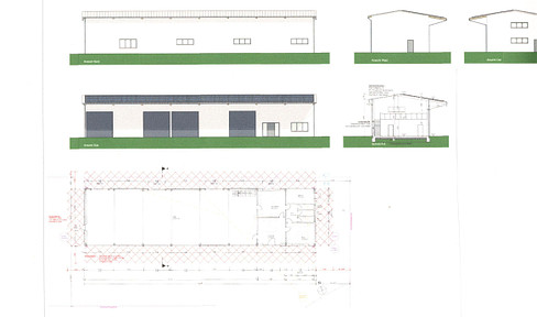 Lager-/Produktionshalle mit Bürogebäude