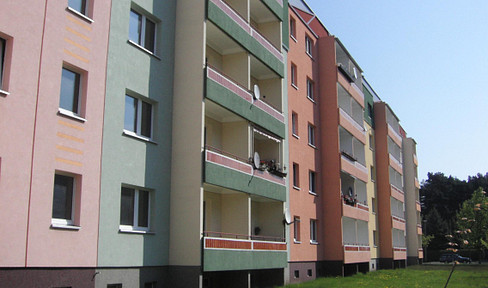 Ready-to-move-in 4-room apartment with balcony and fitted kitchen, located in Pilzheide, Walddrehna.