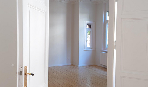 Representative old building apartment top modernized with balcony