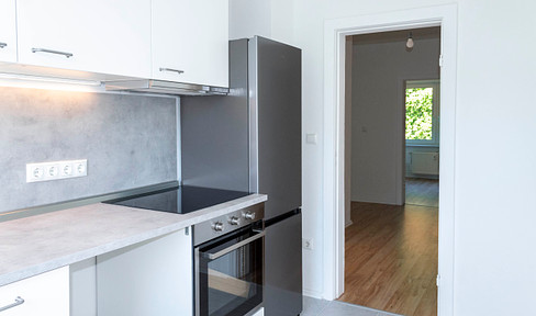 Bright, recently renovated apartment - well connected, with fitted kitchen