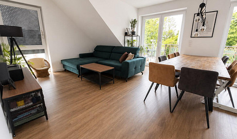 Cozy 4-room attic apartment with a view of the fields.