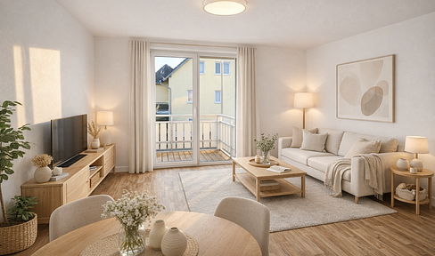 3-room apartment with balcony, kitchen and cellar | approx. 60.89 sqm | 1st floor right