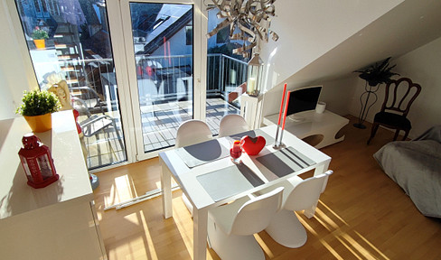 FULLY FURNISHED 3-ROOM APARTMENT * NEW KITCHEN * PANEL HEATING * 2 GARAGE SPACES * 2 BALCONIES.