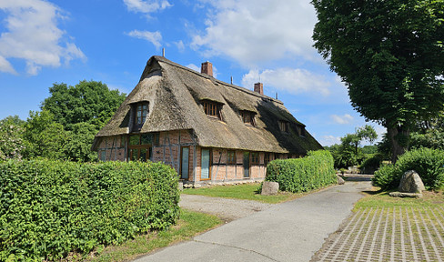 Thatched-roof cottage as a detached or semi-detached house in a secluded location with 8.3 ha of land/pasture for horses