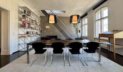 NO COMMISSION: Penthouse duplex apartment in the Bergmannkiez neighborhood.