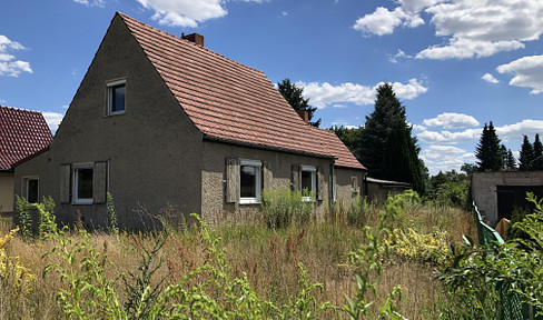 detached house in need of renovation, 1157 m² plot-1 hour to Berlin