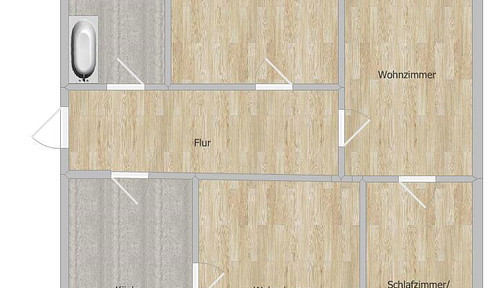 4-Raum-EG-Wohnung in Hof mit Gartenmitbenutzung