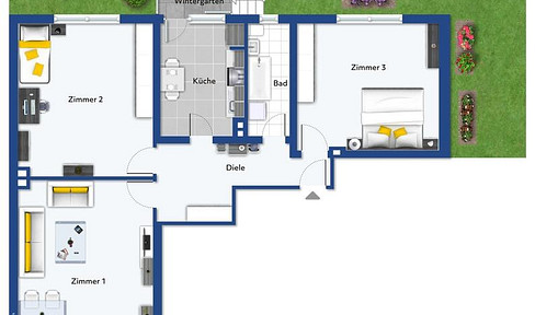 3 Zi. Wohnung in zentraler Lage
