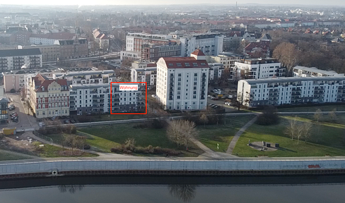 Modernized, ready-to-move-in apartment with a view of the Elbe, city park and cathedral