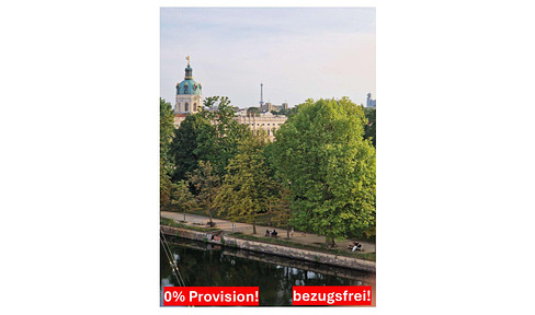 Grandiose 180-degree view of Spree and castle, SW location, 3 room old building