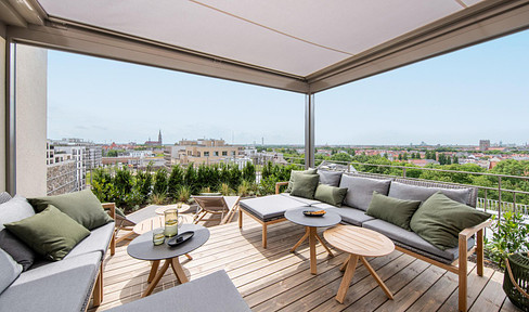 Eines der schönsten Penthouses Münchens mit einzigartigem Panoramablick über die Stadt